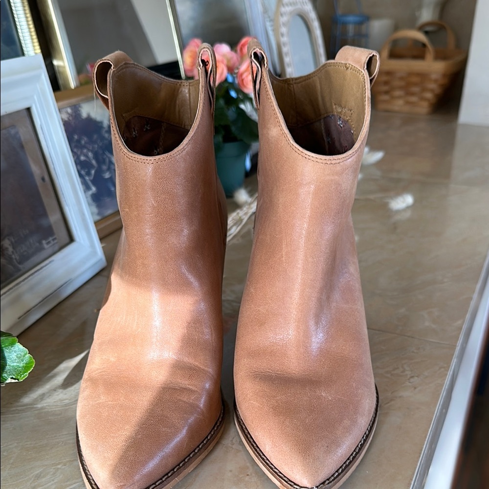 Lucky Brand Tan Chelsea Ankle Booties